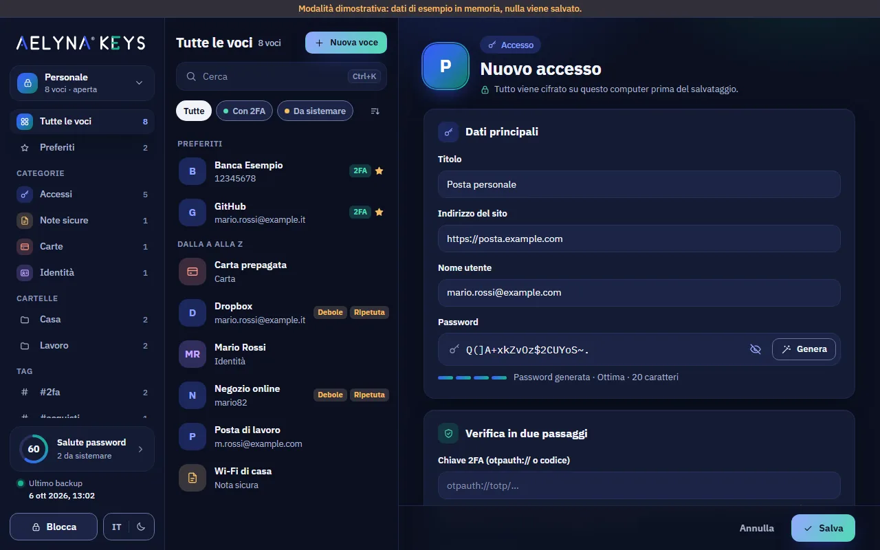 Editor of a new login